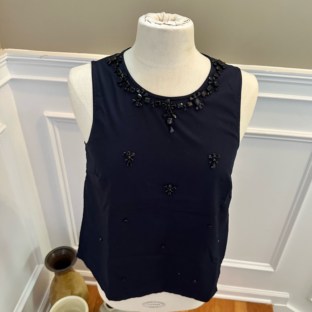 Sleeveless jeweled top